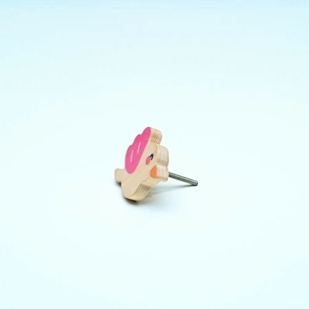 Handmade Pine Wood Bird Knob for Kids Furniture
